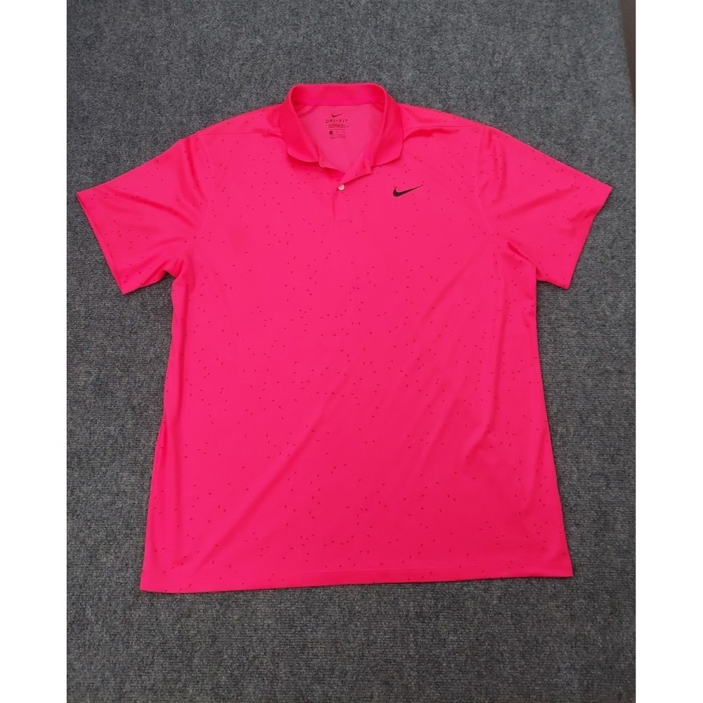 Lot of 3 Nike Dri-FIT Golf Polo Shirt Mens XL Purple Pink Orange Logo Swoosh - Picture 11 of 16